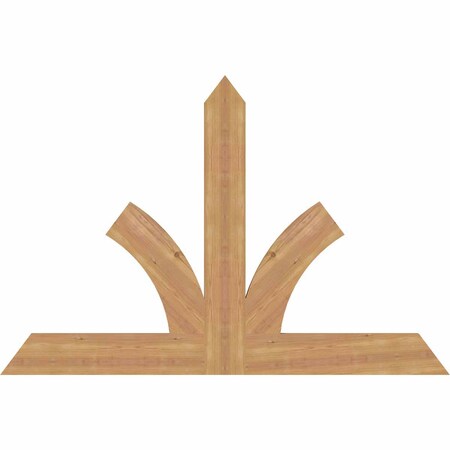 Ekena Millwork Richland Timber Gable Bracket, Western Red Cedar, 60"W x 40"H x 1 1/2"D x 5 1/2"F, 16/12 Pitch GBW060X40X0206RIC00SWR
